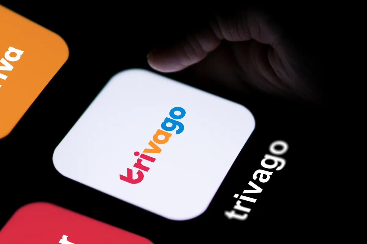 The trivago app on a mobile device